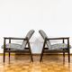 Customizable Pair Of Mid Century Armchairs GFM64 By Edmund Homa, 1960's
