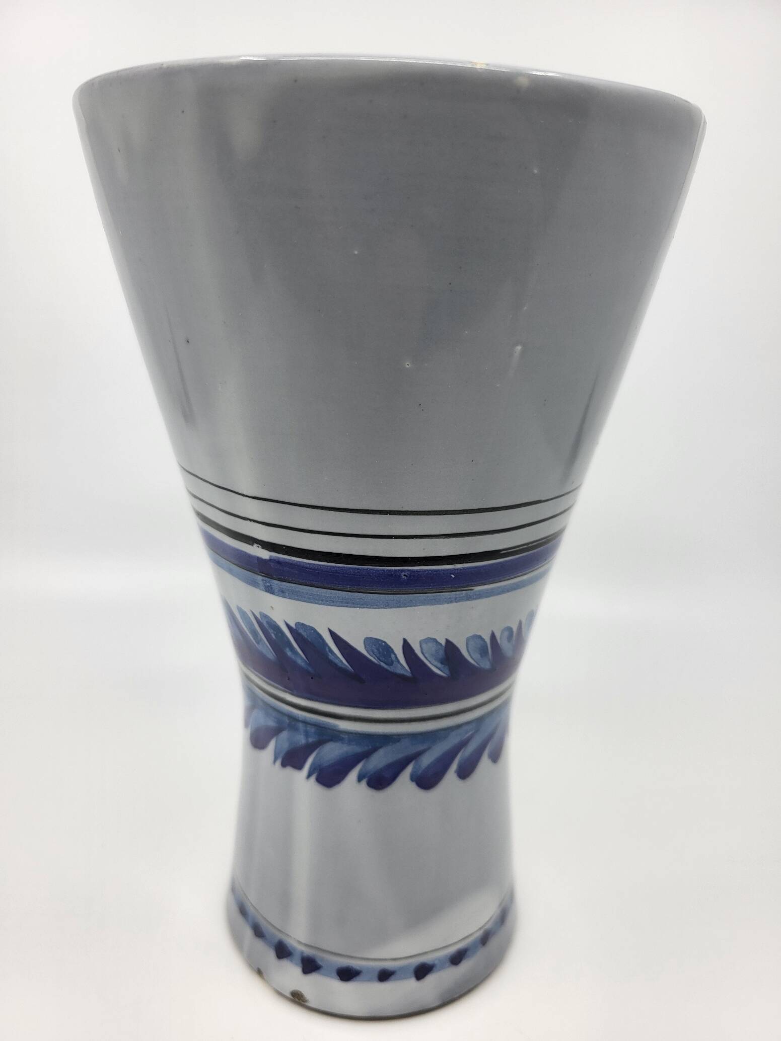 Roger Capron cornet vase in French ceramic Vallauris 1950
