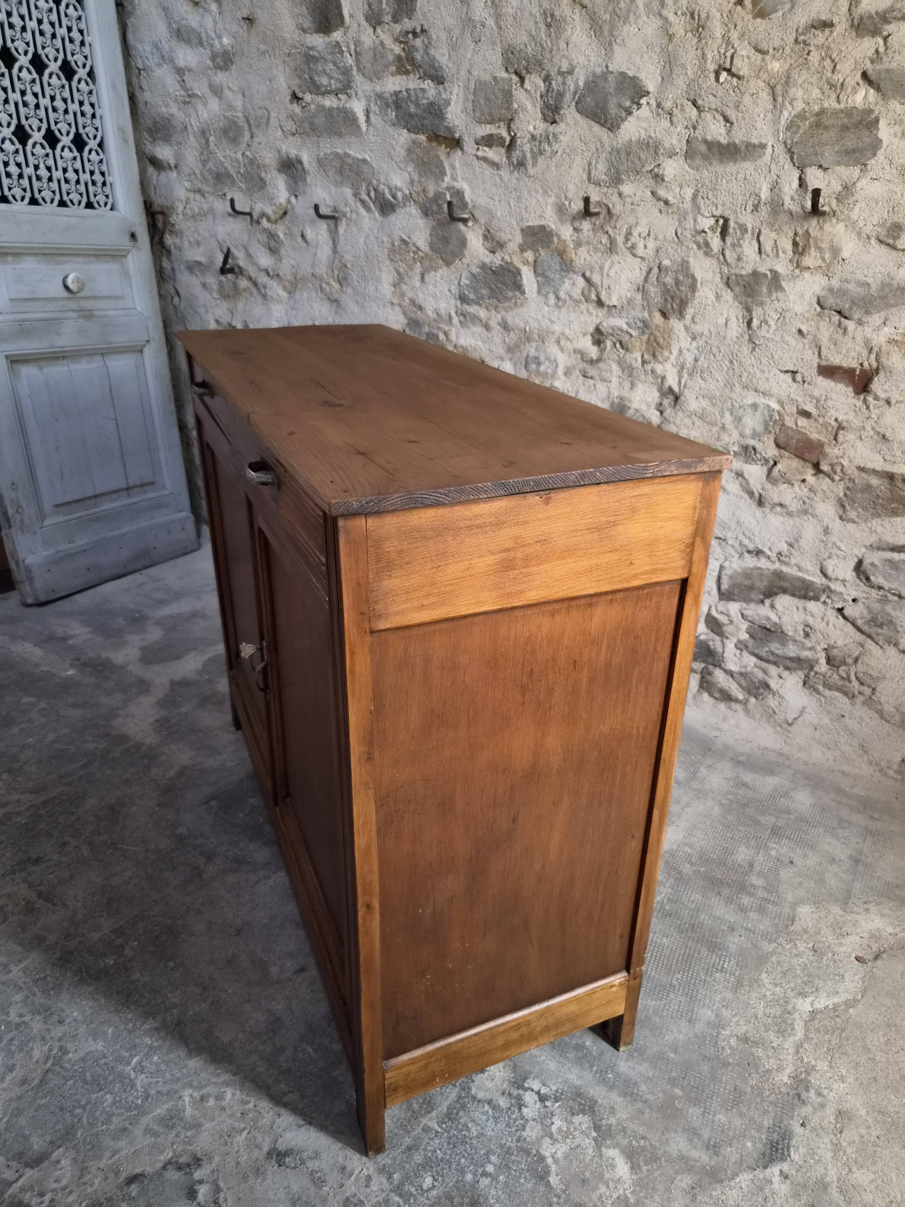French country buffet, rustic kitchen furniture, wooden buffet, circa 1930–1950.