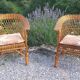 Fauteuils en osier ou rotin