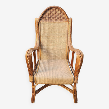 Vintage rattan armchair