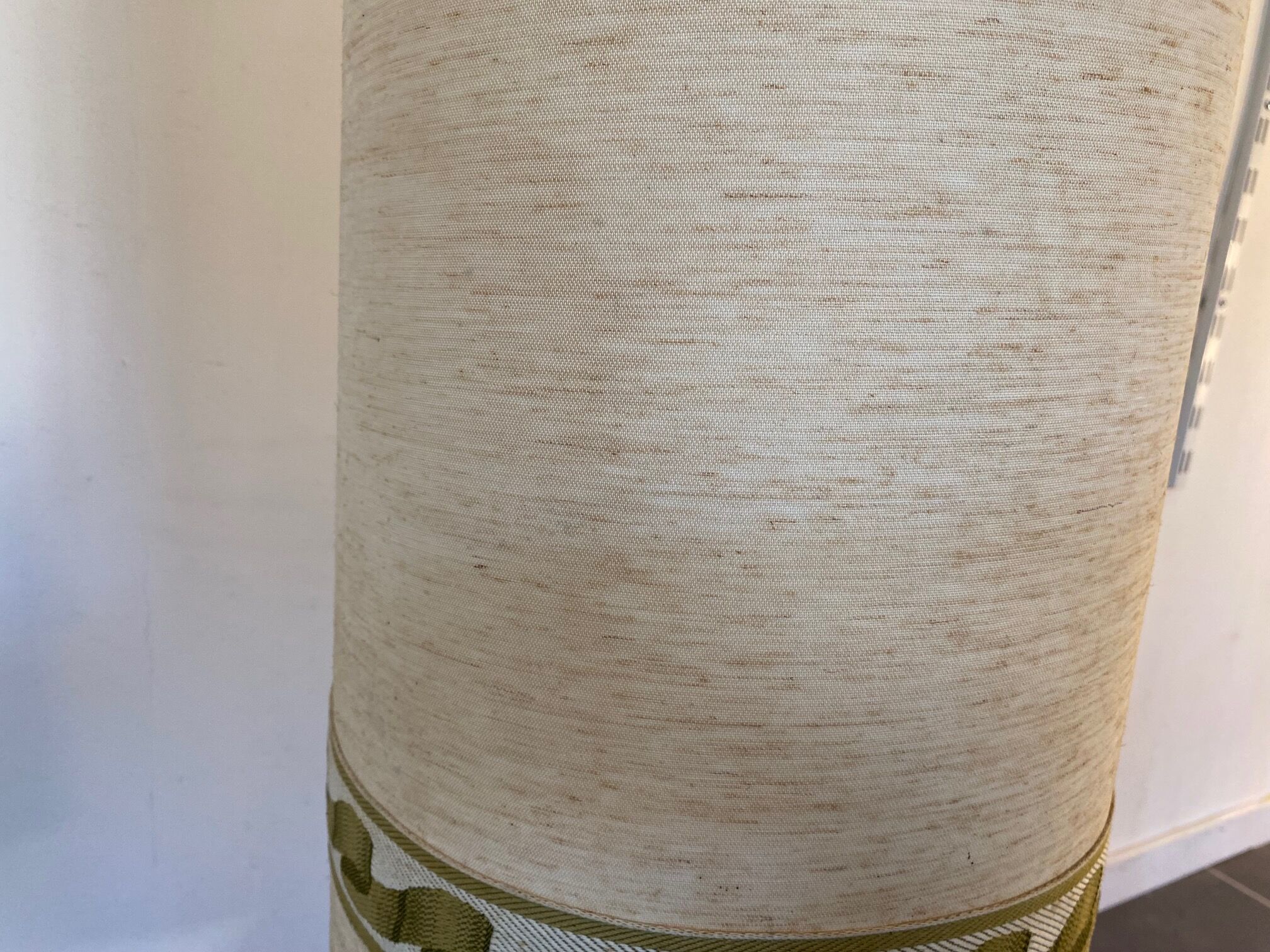 Floor lamp green ceramic double lighting vintage 1970