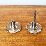 Mid-century modern glass and metal door handle from the space age, Germany, 1960s.