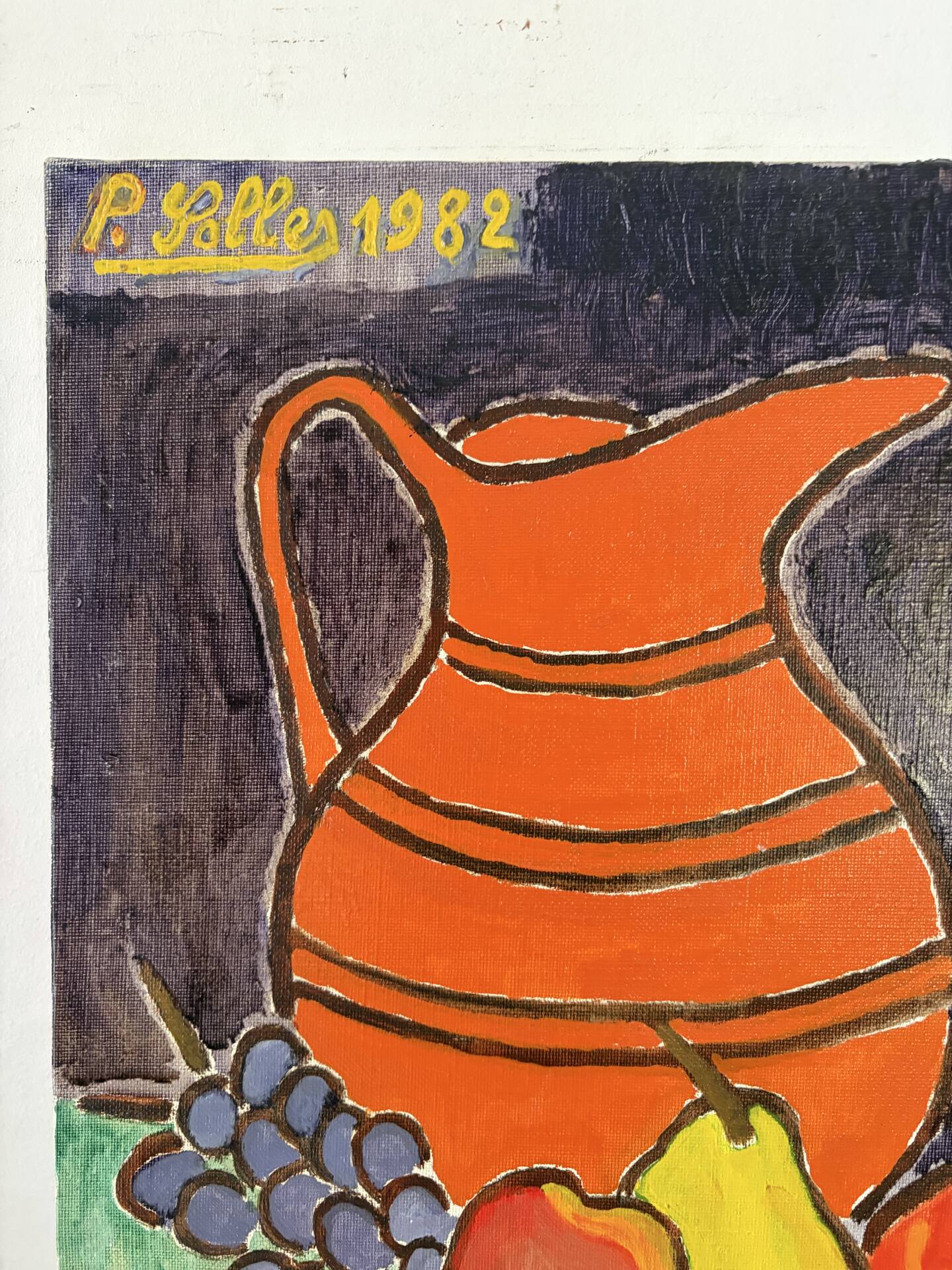 Nature morte signée Lalles 1982