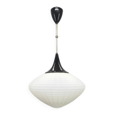 Adjustable Czech Pendant Light, Opaline Glass, 1970s