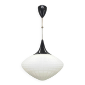 Adjustable Czech Pendant Light, Opaline Glass, 1970s