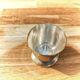 Antique egg cup in silver-plated metal