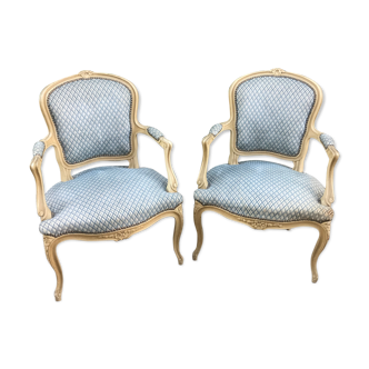 Pair of Louis XV-style armchairs