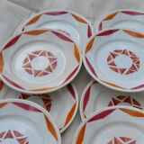 Series of 20 modernist plates Faïencerie de Castres