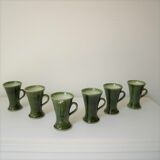 Set of 6 green mazagrans