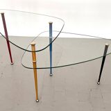 Italian Arlecchino Side Table in Glass by Edoardo Paoli for Vitrex
