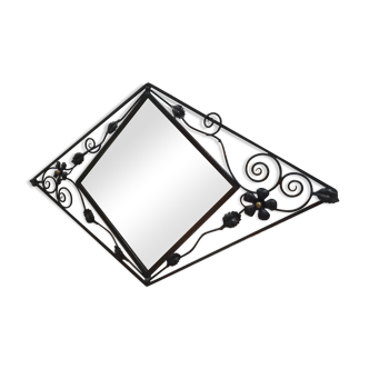 Black iron mirror 57x72cm