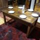 Nineteenth century farmhouse table in natural oak wood 140 x 90 cm