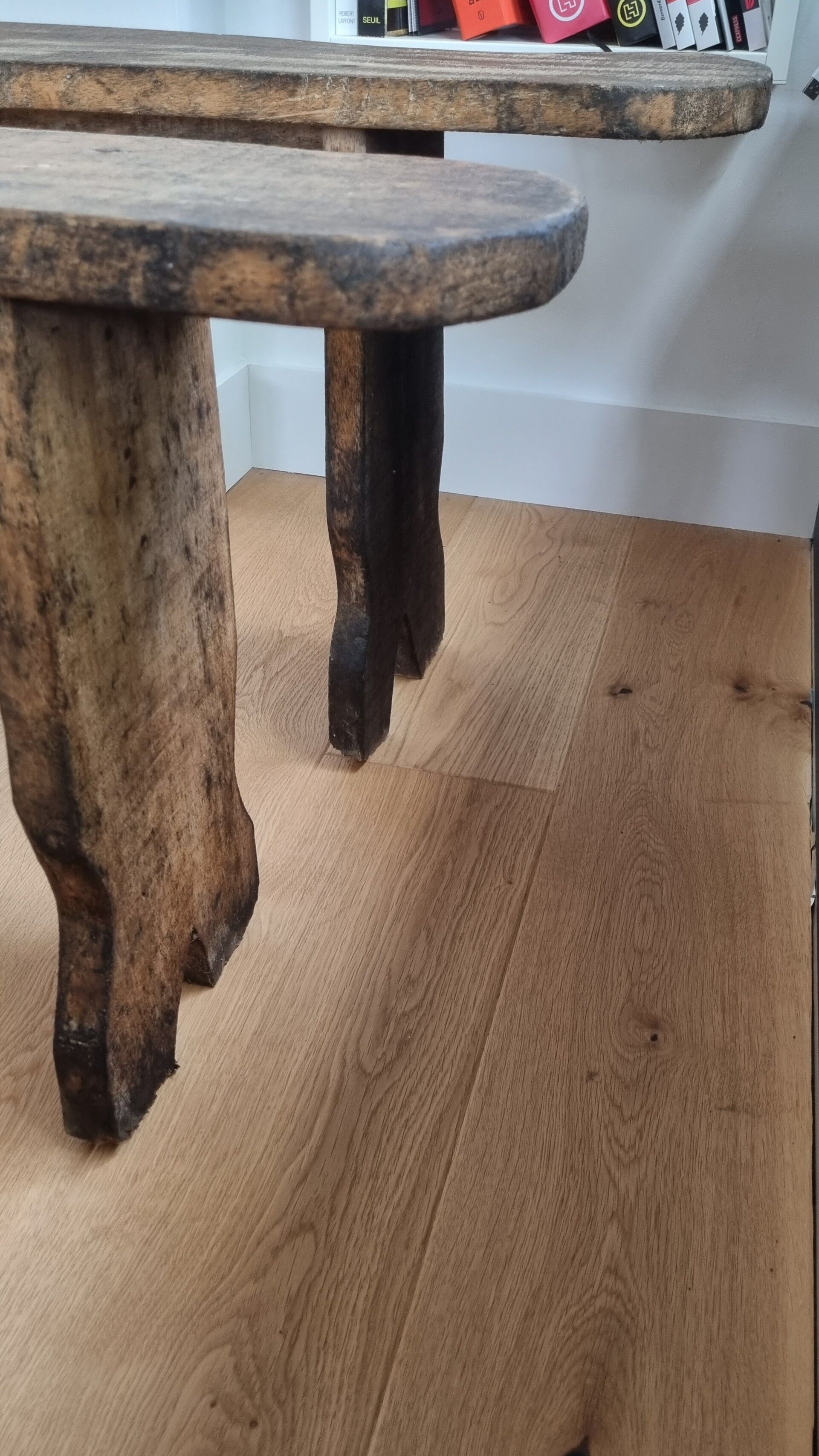 Pair vintage benches