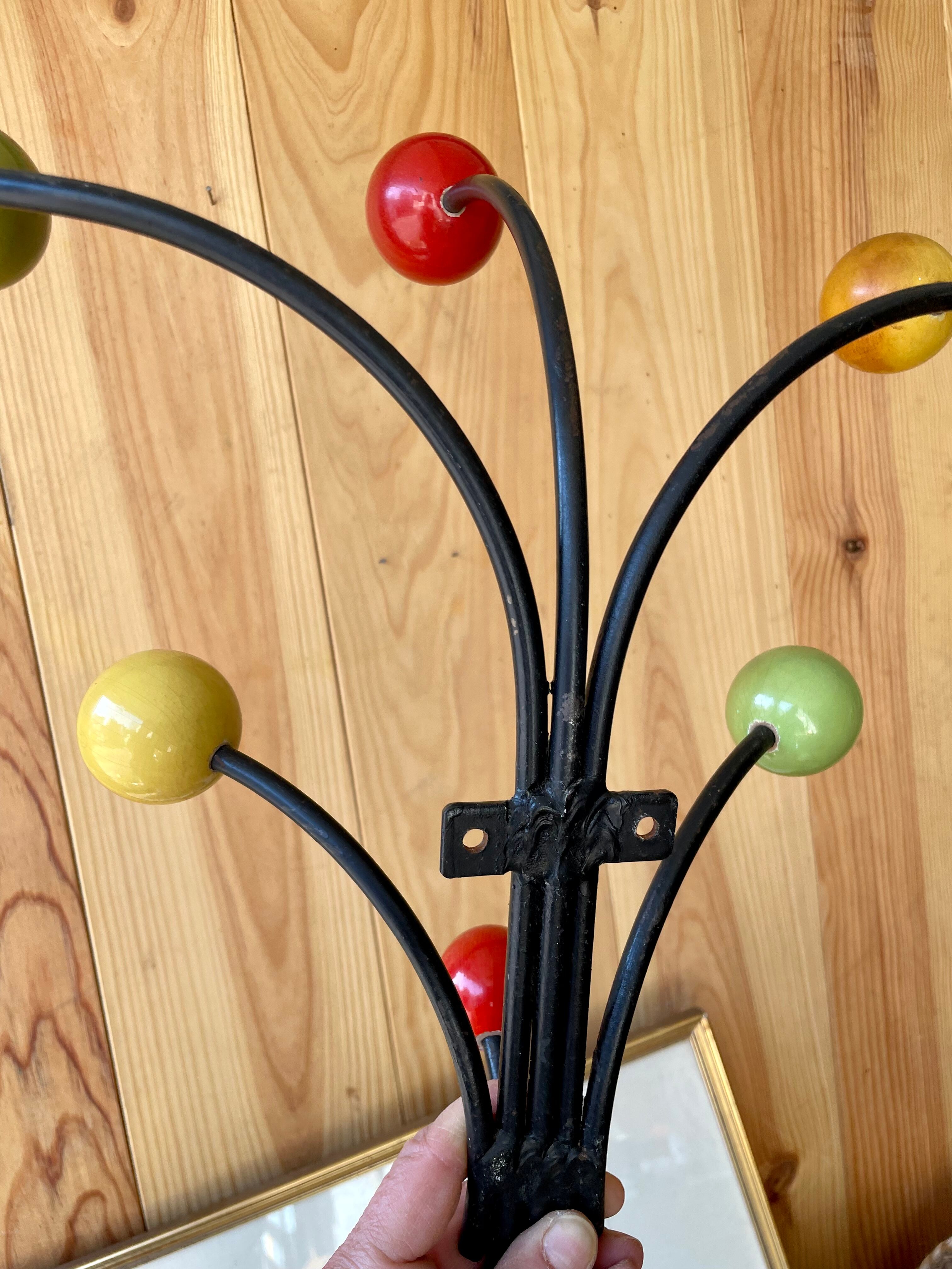 Coat rack wooden balls
