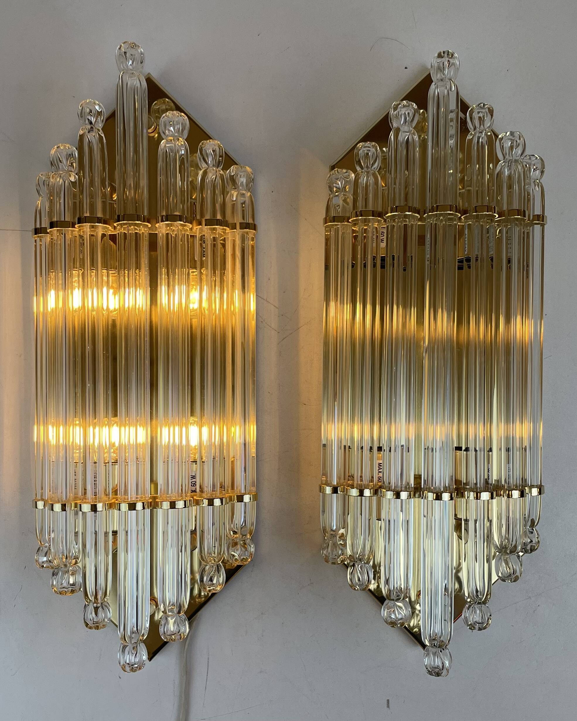 Pair of Hollywood Regency Sconces by Vadisa, 1980s