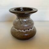 Ceramic candle holder brown white black