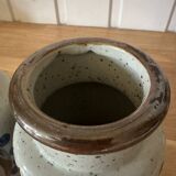 Set of two Japanese grand feu stoneware pots