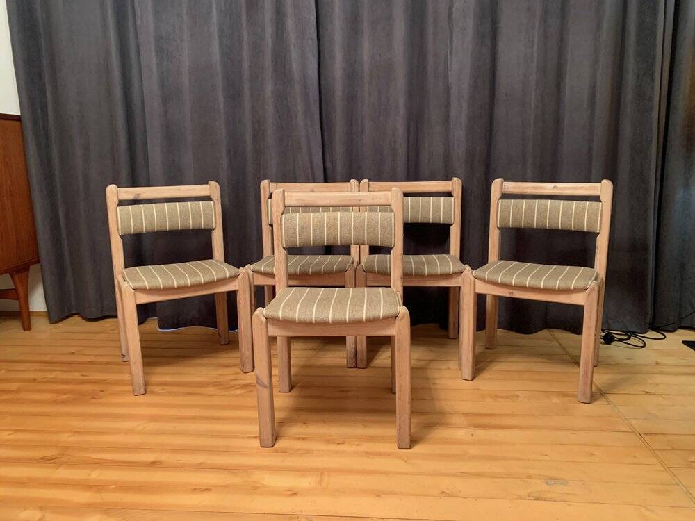 Chairs from Thorsø Stolefabrik, Denmark, 1970s, set of 5