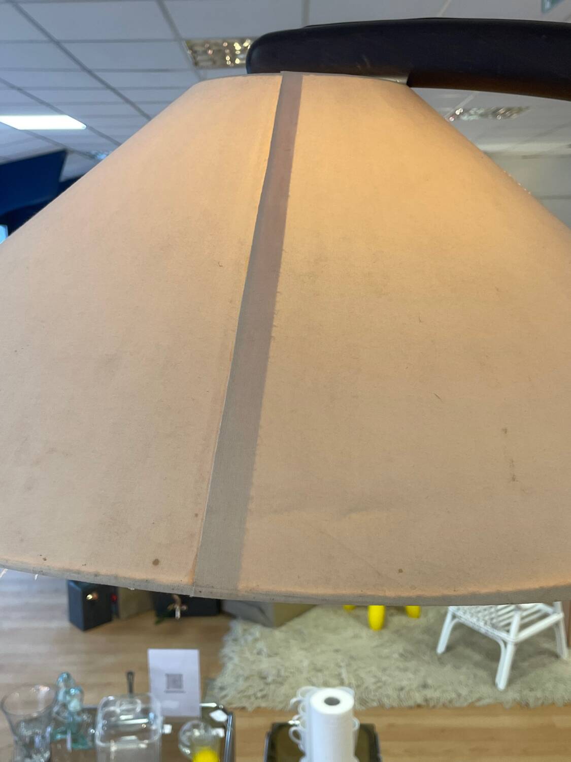 Luna walnut arc floor lamp by Natuzzi, 1990s