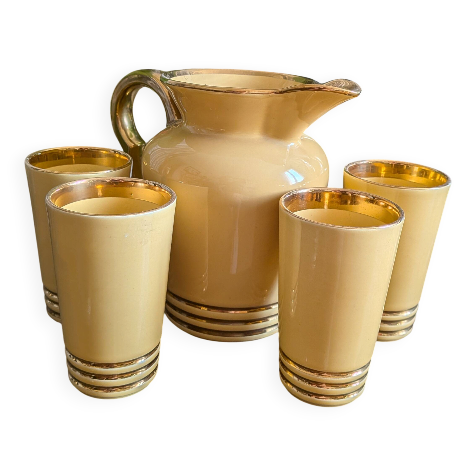 Set verres et carafe Art déco