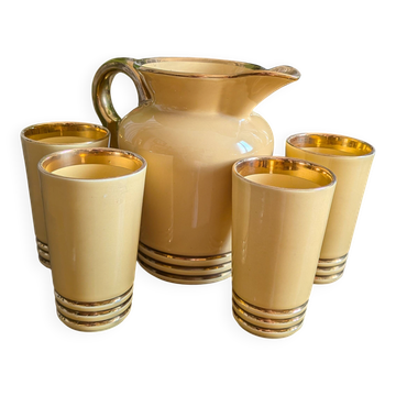Set verres et carafe Art déco
