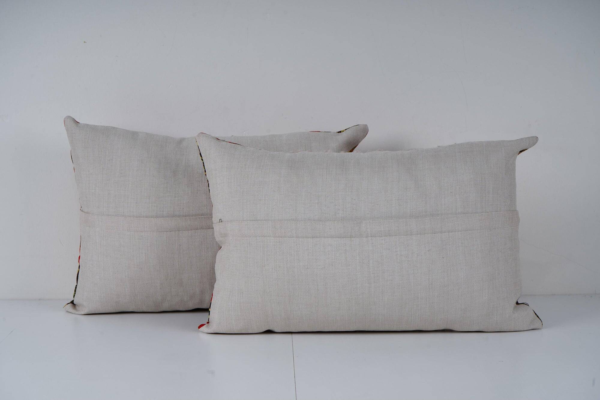 Set of 2 vintage Turkish cushion covers 36x56 cm