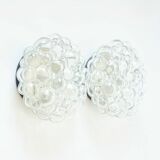 Set of 3 Mid-Century Glass Ceiling Light & 2 Wall Lights by H.Tynell, 1960s