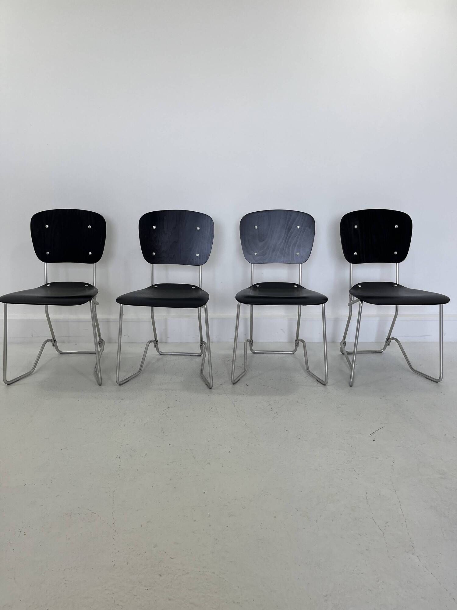 Alu-Flex Dining Chairs by Armin Wirth, 1960s, Set of 4
