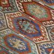 7x10 Green & Blue Geometric Pattern Kilim Rug, 222x303Cm