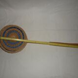 Rattan basket with long handle and lid