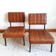 Three 1960 leatherette chairs