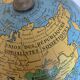 Globe vintage 1960 terrestre doré Taride tripode mappemonde - 28 cm