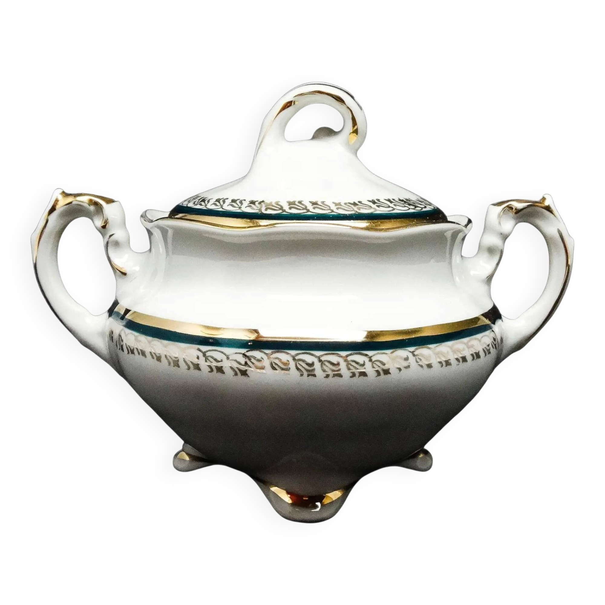 Rococo sugar bowl, porcelain, Poland, 1970s