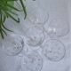 Set of 6 cut glass wine glasses