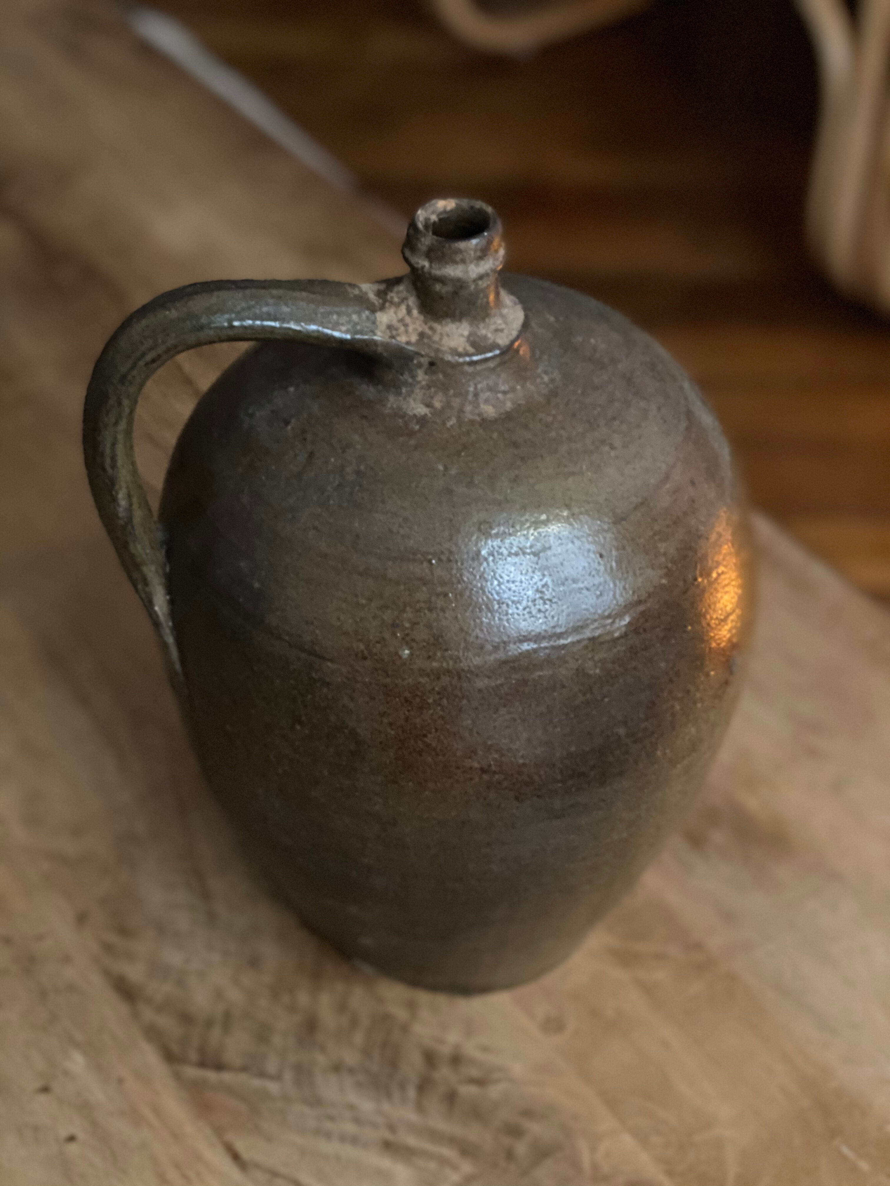 Brown brown brown vintage sandstone amphora jar