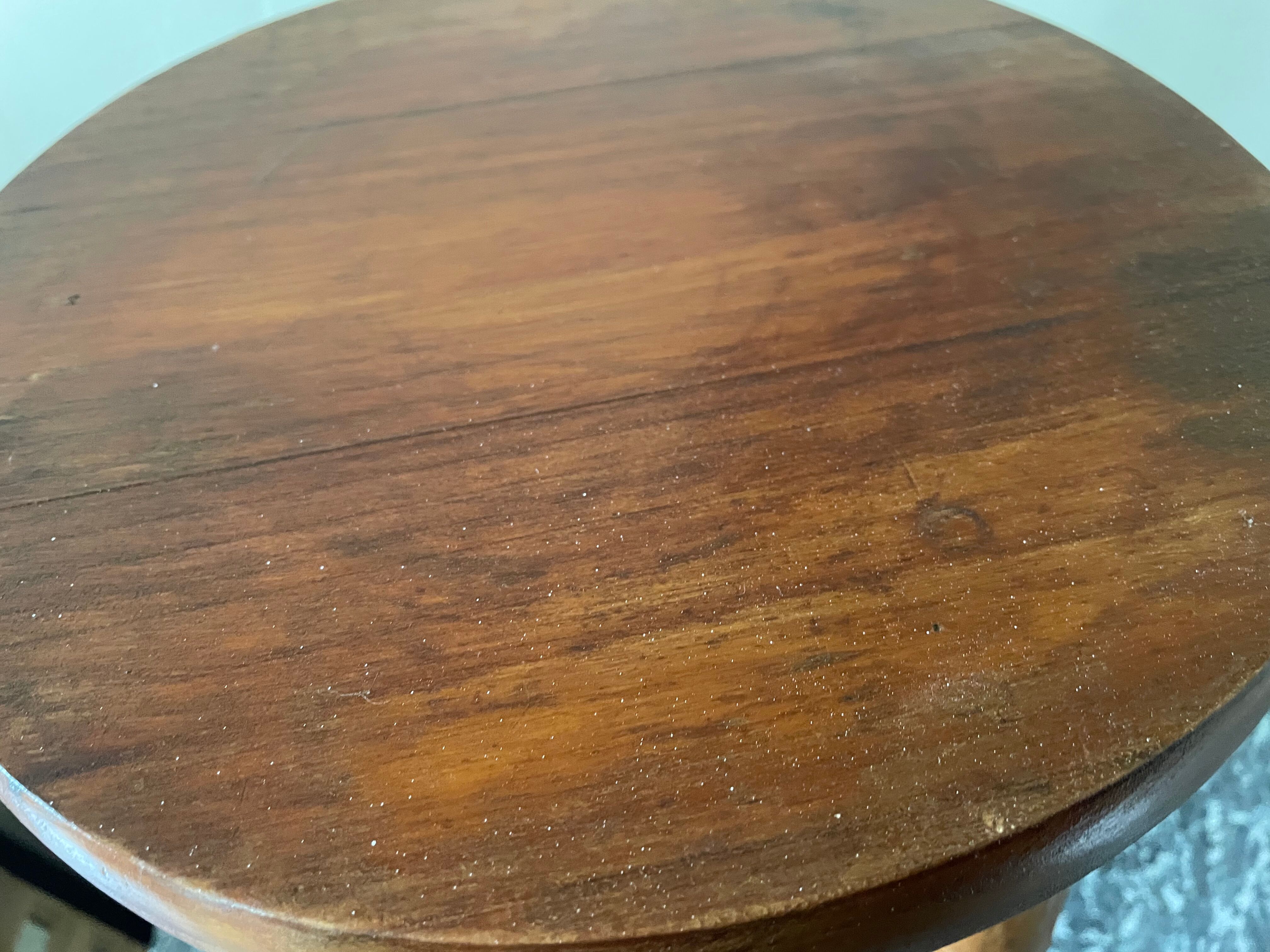 Varnished wooden stool
