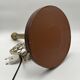 1950s desk lamp - brass/leather