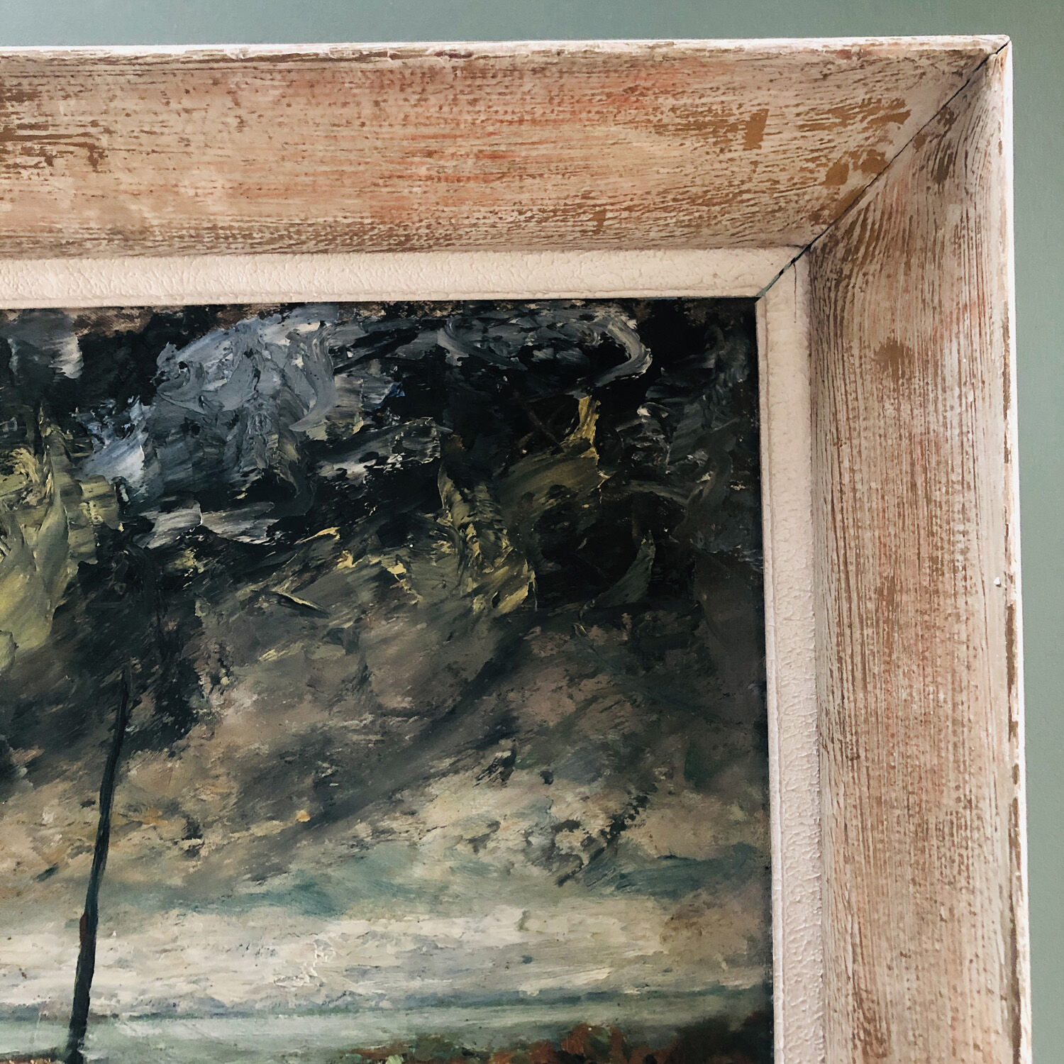 Paiting "The fishing boat at low tide"