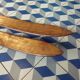Vintage wooden skis