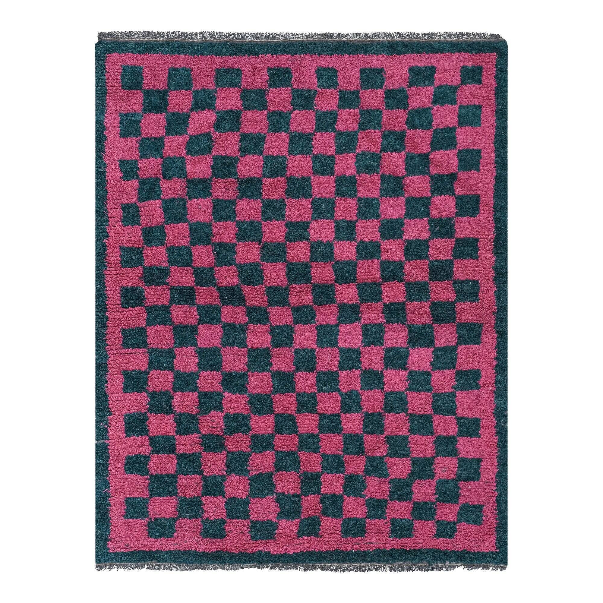 Vintage Turkish handmade rug 144x190 cm