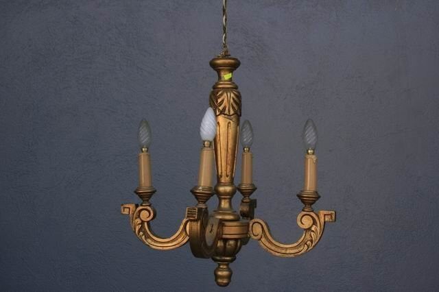 Gloss wood Golden 4 lights