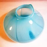 Light blue satin glass vase