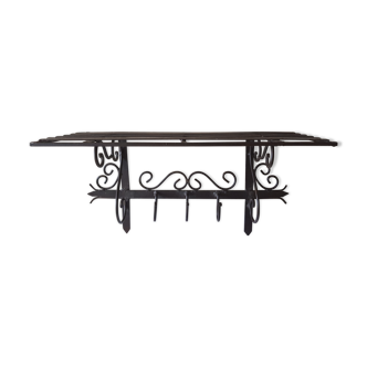 Wrought iron coat holder