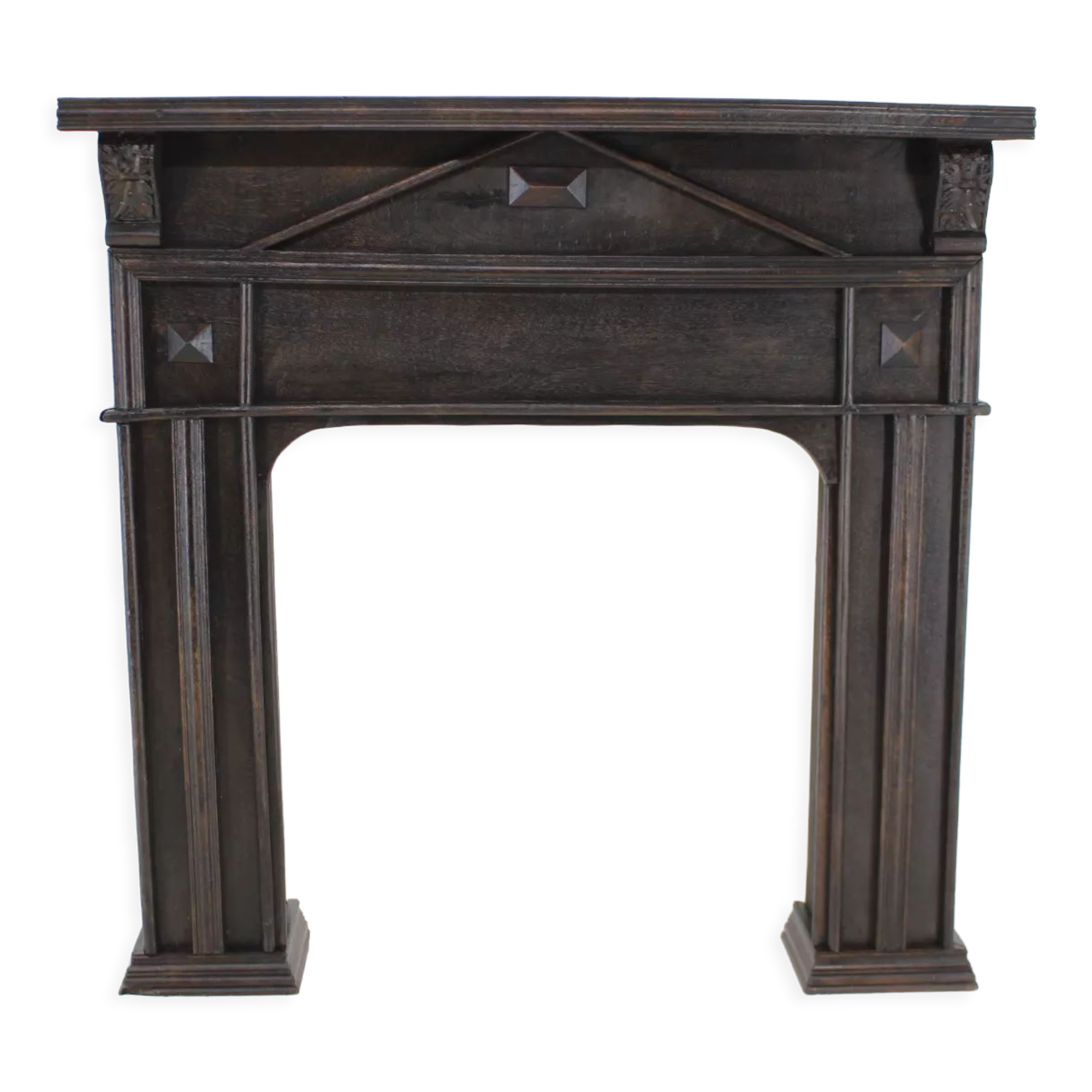 Antique Oak Fireplace Mantel