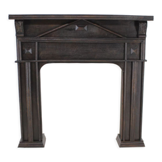 Antique Oak Fireplace Mantel