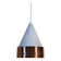 Scandinavian conic pendant lamp with copper detail