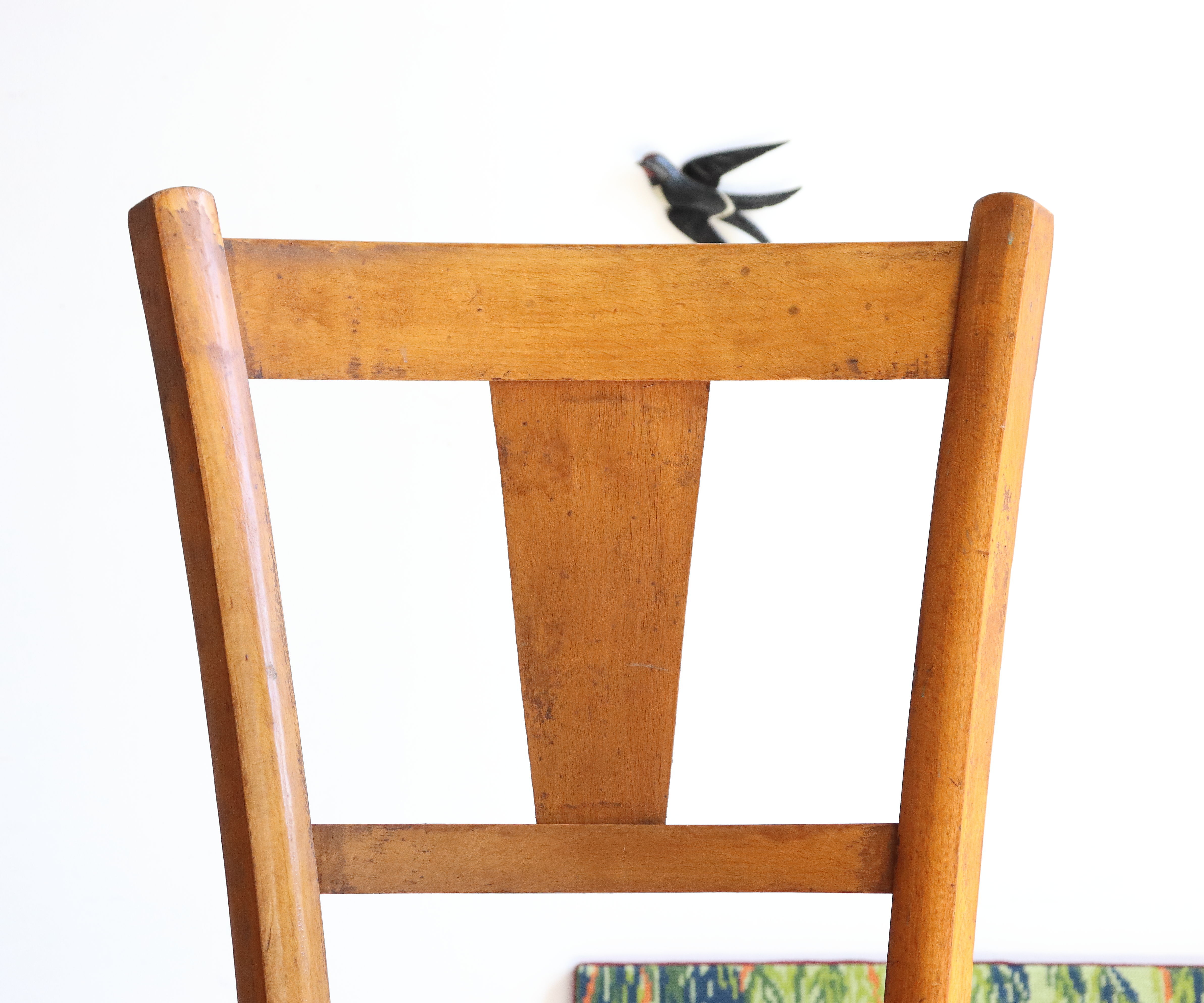 Bistro chair of the 50s in patinated wood