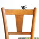 Chaise bistrot des années 50 en bois patiné