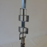 Lampe en acier brossé années 70